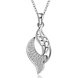 Wholesale Trendy Silver Plant CZ Necklace TGSPN642