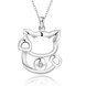 Wholesale Trendy Silver Animal White CZ Necklace TGSPN681