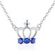 Wholesale Classic Silver Geometric CZ Necklace TGSPN691