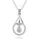 Wholesale Romantic Silver Water Drop CZ Necklace TGSPN714