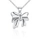 Wholesale Romantic Silver Bowknot White CZ Necklace TGSPN717
