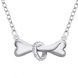 Wholesale Romantic Silver Animal CZ Necklace TGSPN731