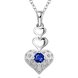 Wholesale Trendy Silver Heart CZ Necklace TGSPN764