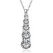 Wholesale Trendy Silver Geometric CZ Necklace TGSPN090