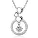 Wholesale Trendy Silver Heart CZ Necklace TGSPN158