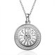 Wholesale Trendy Silver Round CZ Necklace TGSPN162