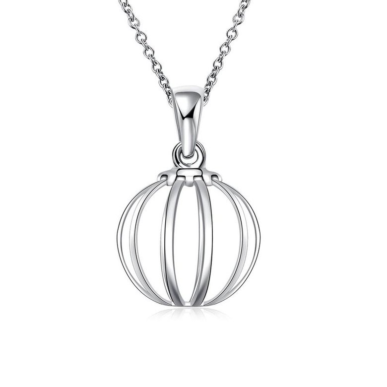 Wholesale Classic Silver Round Necklace TGSPN238