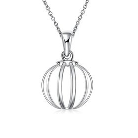 Wholesale Classic Silver Round Necklace TGSPN238