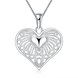 Wholesale Classic Silver Heart Necklace TGSPN244