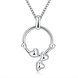 Wholesale Romantic Silver Heart Necklace TGSPN252