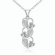 Wholesale Romantic Silver Heart CZ Necklace TGSPN281