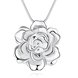 Wholesale Romantic Silver Plant Necklace TGSPN339