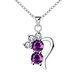 Wholesale Romantic Silver Geometric CZ Necklace TGSPN726