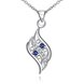 Wholesale Romantic Silver Geometric Glass Necklace TGSPN732