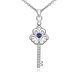 Wholesale Trendy Silver Key Glass Necklace TGSPN747