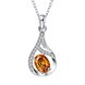 Wholesale Trendy Silver Water Drop CZ Necklace TGSPN762
