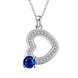 Wholesale Trendy Silver Heart CZ Necklace TGSPN765