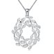 Wholesale Trendy Silver Plant CZ Necklace TGSPN768