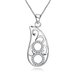 Wholesale Classic Silver Geometric CZ Necklace TGSPN771