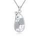 Wholesale Classic Silver Geometric CZ Necklace TGSPN774