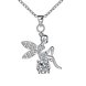 Wholesale Romantic Silver Fairy CZ Necklace TGSPN039