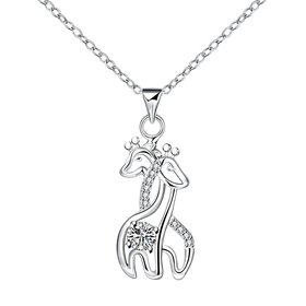 Wholesale Trendy Silver Animal CZ Necklace TGSPN048