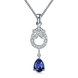 Wholesale Romantic Silver Water Drop Glass Necklace TGSPN102
