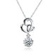 Wholesale Trendy Silver White CZ Necklace TGSPN109