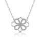 Wholesale Trendy Silver Geometric White CZ Necklace TGSPN188