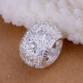 Wholesale Trendy Silver Round CZ Pendants TGSPP014