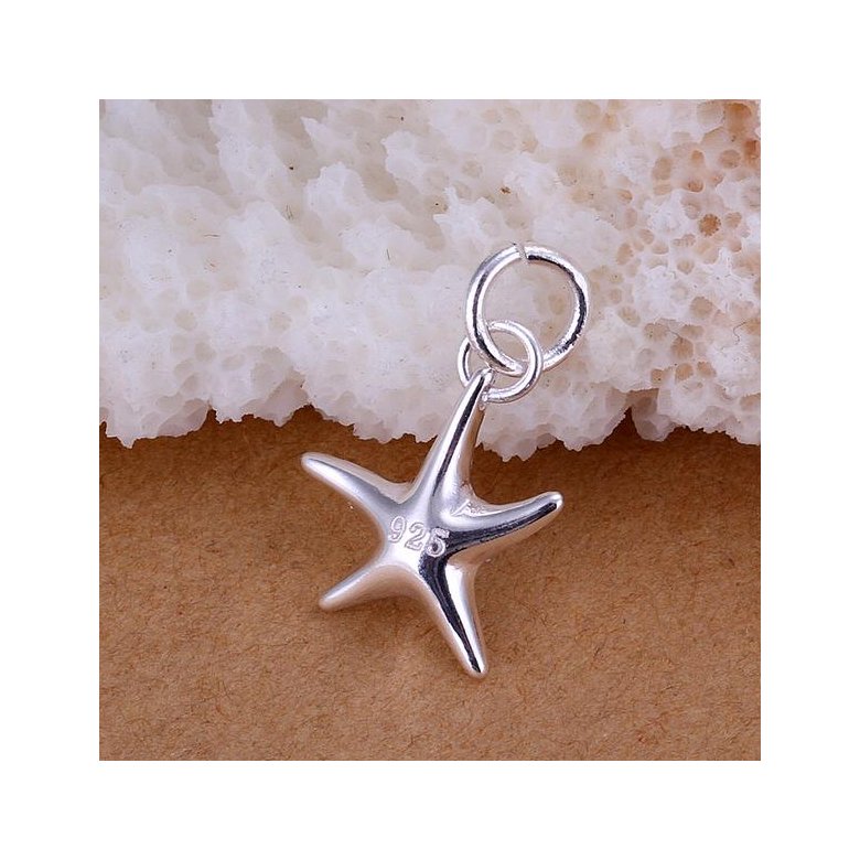 Wholesale Romantic Silver Star Pendants TGSPP033