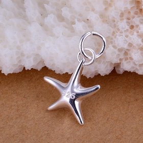 Wholesale Romantic Silver Star Pendants TGSPP033