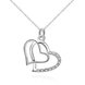 Wholesale Romantic Silver Heart CZ Pendants TGSPP050