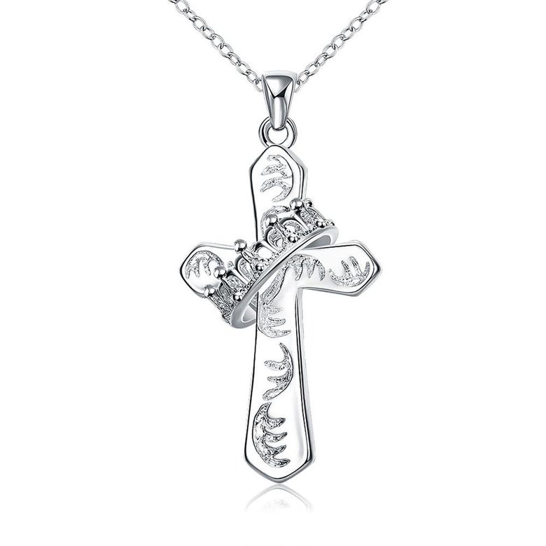 Wholesale Romantic Silver Cross Pendants TGSPP055