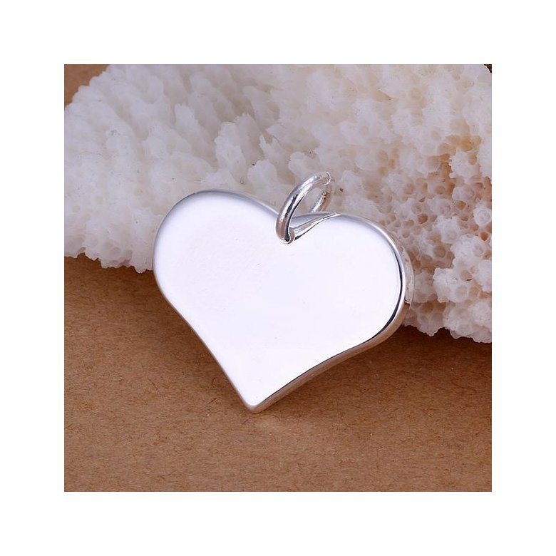 Wholesale Romantic Silver Heart Pendants TGSPP067