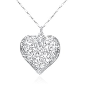 Wholesale Trendy Silver Heart Pendants TGSPP077
