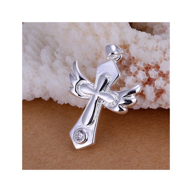 Wholesale Trendy Silver Cross CZ Pendants TGSPP080