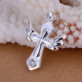 Wholesale Trendy Silver Cross CZ Pendants TGSPP080