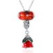 Wholesale Wholessale Romantic 925 Sterling Silver Red Bell Necklace TGSSN104