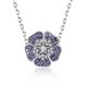 Wholesale 925 Silver Five Grass CZ Necklace TGSSN112