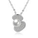 Wholesale 925 Silver Pearl shell CZ Necklace TGSSN137