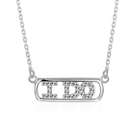 Wholesale 925 Silver I Do CZ Necklace TGSSN147