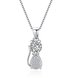 Wholesale 925 Silver Cat CZ Necklace TGSSN148