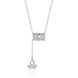 Wholesale Fashion 925 Sterling Silver Clover CZ Necklace TGSSN150
