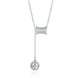 Wholesale 925 Silver Button CZ Necklace TGSSN151