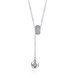 Wholesale 925 Silver Button CZ Necklace TGSSN164