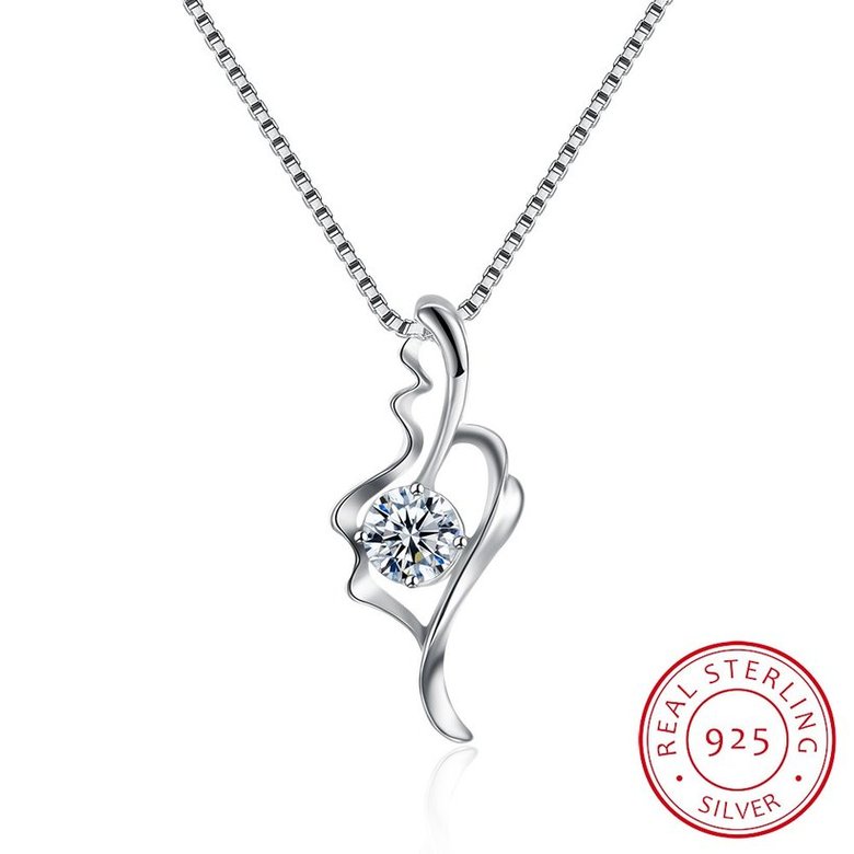 Wholesale Fashion 925 Sterling Silver CZ Romantic Necklace TGSSN014