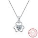 Wholesale Trendy 925 Sterling Silver CZ Flower Necklace TGSSN016