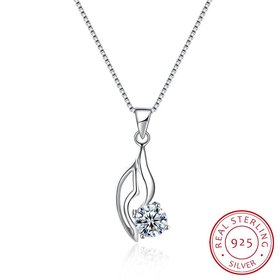 Wholesale 925 Silver CZ Necklace TGSSN020