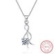 Wholesale Trendy 925 Sterling Silver CZ Necklace TGSSN034